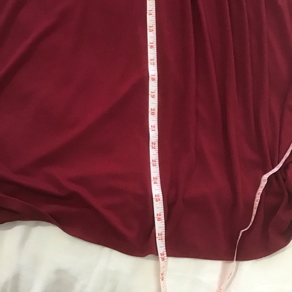 Zenna Outfitters Deep Red Short Sleeve Fit & Flare Dress w/Side Pockets, Size L - Picture 13 of 13